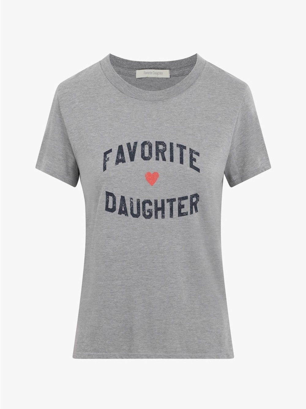 Favorite Daughter Gray Tee with Red Heart Graphic